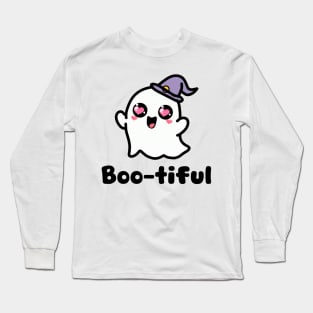 Boo-tiful | cute ghost with heart shaped eyes Long Sleeve T-Shirt